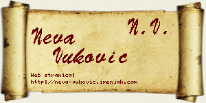 Neva Vuković vizit kartica